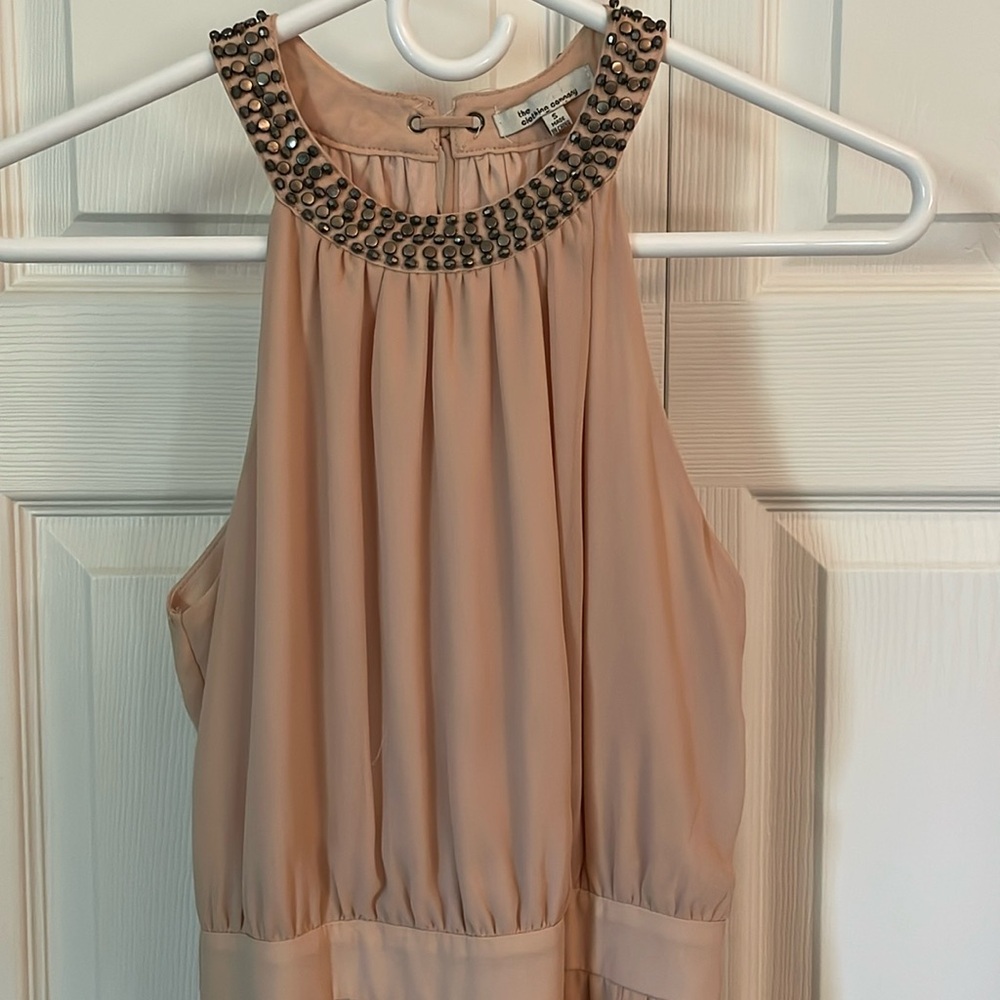 Pale pink floor length dress